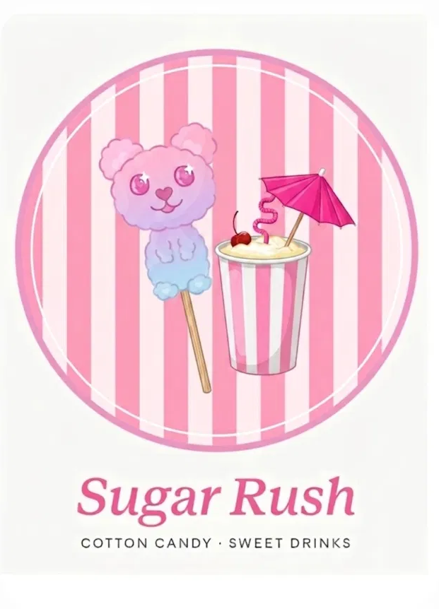 Sugar Rush — cotton candy and sweet drinks